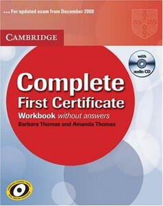 Книги для дорослих: Complete First Certificate Workbook without answers with Audio CD