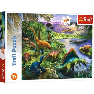 Игры и игрушки: Пазл «Хищные динозавры», 200 эл., Trefl