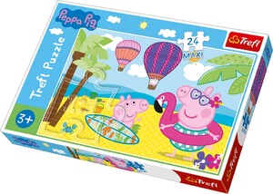 Ігри та іграшки: Пазл серії Maxi «Свинка Пеппа на канікулах», 24 ел., Trefl