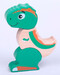 Дерев'яна іграшка-конструктор Wumba Динозаври 5 фігурок дополнительное фото 3.