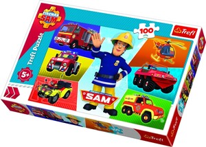 Ігри та іграшки: Пазл «Транспорт пожежного Сема», 100 ел., Trefl