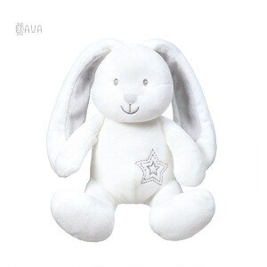Мягкие игрушки: Мягкая игрушка-обнимашка «Кролик Джимми» с погремушкой, BabyOno