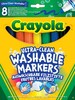 Фломастери, що змиваються, Ultra-Clean Washable Markers з товстим наконечником (8 шт), Crayola