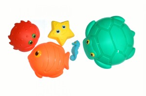 Розвивальні іграшки: Набор игровой для песка - 5 пасочек и сетка, Deex