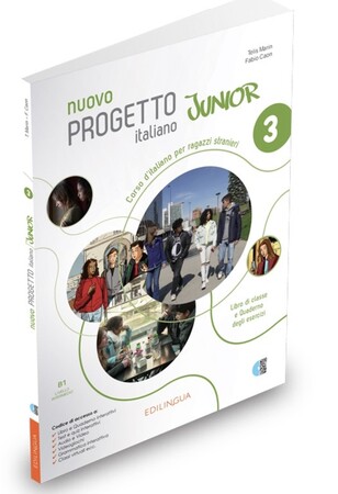 Изучение иностранных языков: Progetto Italiano Junior Nuovo 3 Libro & Quaderno + audio + video (QR code) [Edilingua]