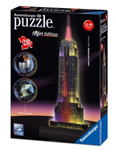 Пазлы и головоломки: 3D Пазл-ночник Empire State Building (216 эл.), Ravensburger