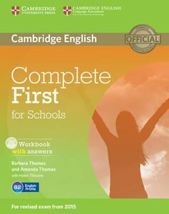Вивчення іноземних мов: Complete First for Schools Workbook with Answers with CD Aud