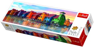 Пазлы и головоломки: Пазл-панорама «Домики на набережной Гронингена, Нидерланды», 1000 эл., Trefl