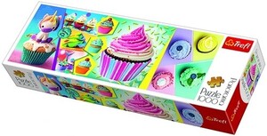 Ігри та іграшки: Пазл-панорама «Красиві кекси», 1000 ел., Trefl