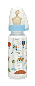 Бутылочки: Бутылочка анатомическая «Ветрячки», антиколиковая, латекс, голубая, от 6 мес., М, 250 мл, Nip
