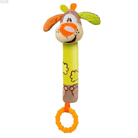 Брязкальця і прорізувачі: М'яка іграшка-пискавка з прорізувачем «Собачка Льюїс», BabyOno