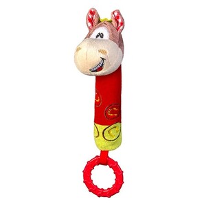 Ігри та іграшки: М'яка іграшка з пискавкою «Весела конячка», 20 см, BabyOno