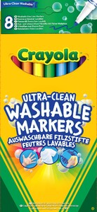 Тонкі фломастери, що змиваються, Ultra-Clean Washable Markers (8 шт), Crayola