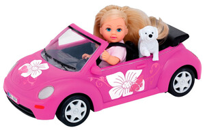 Ігри та іграшки: Кукла Эви с щенком в машине, Steffi & Evi Love