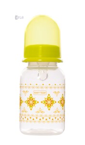 Бутылочки: Бутылочка для кормления с силиконовой соской, Baby team (салатовый, 125 мл)