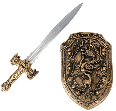 Мечі та кинджали: Меч и щит, оружие рыцаря, 53 см, Simba