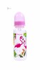 Бутылочка для кормления с силиконовой соской, Baby team (фламинго, 250 мл)