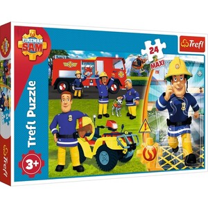 Игры и игрушки: Пазл серии Maxi «Храбрый пожарный Сэм», 24 эл., Trefl