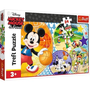 Игры и игрушки: Пазл серии Maxi «Дисней Микки Маус: время для спорта», 24 эл., Trefl