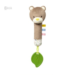 Розвивальні іграшки: М'яка іграшка з пискавкою і прорізувачем «Ведмедик Тедді», BabyOno