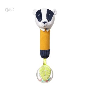 Розвивальні іграшки: М'яка іграшка з пискавкою і брязкальцем «Борсук Едмунд», BabyOno