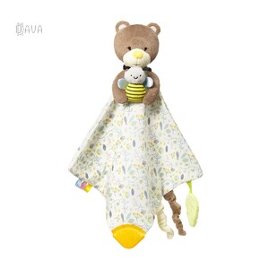 Брязкальця і прорізувачі: М'яка іграшка-обіймашка з прорізувачем «Ведмедик Тедді», BabyOno