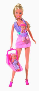 Ігри та іграшки: Лялька Штеффі Няня у фіолетовому вбранні, Steffi & Evi Love