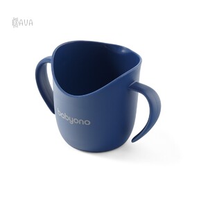 Чашки: Тренувальна чашка з ручками 120 мл, синя, BabyOno