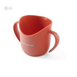 Чашки: Тренировочная чашка с ручками 120 мл., оранжевая, BabyOno