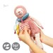 Розвивальна м'яка іграшка-підвіска «Лінивець Леон», BabyOno дополнительное фото 3.