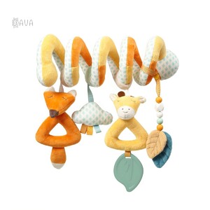 Розвивальні іграшки: М'яка інтерактивна іграшка-спіраль «Лисиця і корівка», BabyOno
