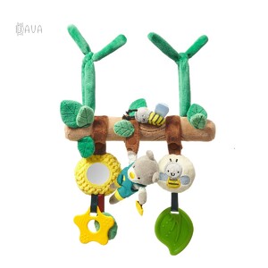 Развивающие игрушки: Мягкая интерактивная игрушка-подвеска «Мевежонок и пчела», BabyOno