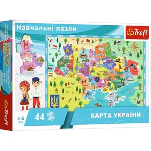 Пазли і головоломки: Пазл навчальний «Карта України», 44 ел., Trefl