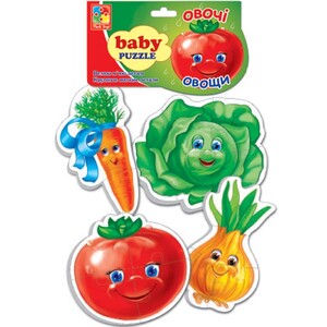Пазлы и головоломки: Овощи, Baby Puzzle (VT1106-03), Vladi Toys