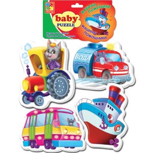 Пазли і головоломки: Машини-помічники, Baby Puzzle, Vladi Toys