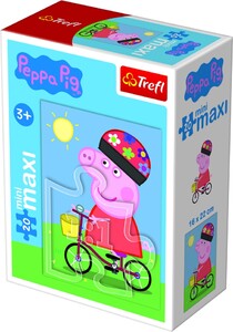 Пазли і головоломки: Пазл «Свинка Пеппа на велосипеді», серія Міні Максі, 20 ел., Trefl