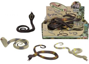 Игры и игрушки: Игрушка-стрейч зеленая змея, 55 см, Nature World