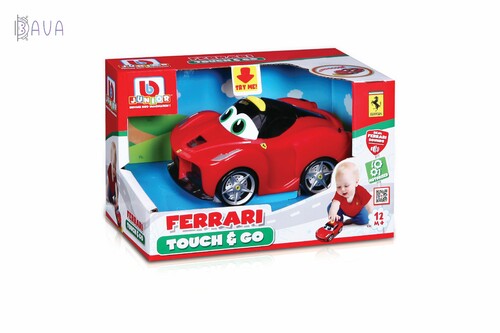Автомобілі: Машинка іграшкова Ferrari Touch & Go LaFerrari червоний, BB Junior