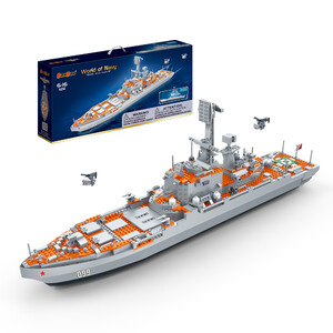 Игры и игрушки: Конструктор «Флот: ракетный крейсер №099», 1182 эл. Banbao