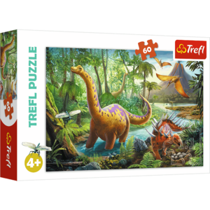 Игры и игрушки: Пазл «Эра динозавров», 60 эл., Trefl