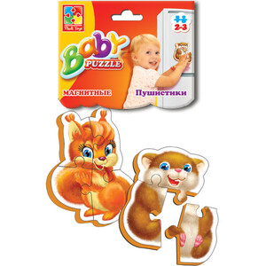 Пазлы и головоломки: Пушистики, Магнитные Baby Puzzle (VT3208-04), Vladi Toys