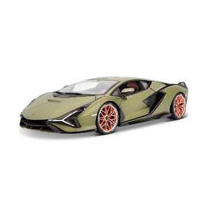 Игры и игрушки: Автомодель Lamborghini Sian FKP 37 матовый зелёный металлик (1:18), Bburago