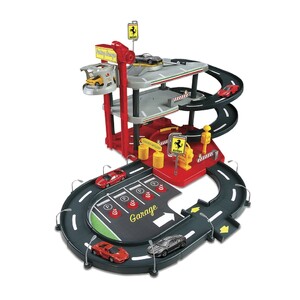 Игровой набор Трехуровневый гараж Ferrari с машинками (1:43), Bburago