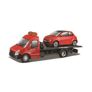Игры и игрушки: Игровой набор Эвакуатор с автомоделью Fiat красный (1:43), Bburago