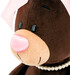 Медведица, сидящая с сердечком, 25 см, Choco & Milk, Orange дополнительное фото 2.