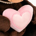 Ведмедиця, що сидить з сердечком, 25 см, Choco & Milk, Orange дополнительное фото 3.