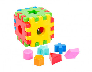Головоломки и логические игры: Волшебный куб-сортер - развивающая игрушка, 12 элементов,