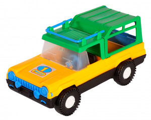 Машинки: Авто-сафари - машинка, желтая с зеленой крышей, Wader