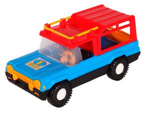 Ігри та іграшки: Авто-сафарі - машинка, синя з червоним дахом, Wader