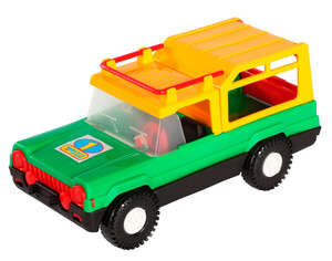 Игры и игрушки: Авто-сафари - машинка, зеленая с желтой крышей, Wader
